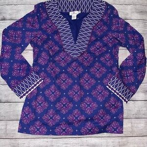 Vineyard Vines Shell print tunic top size 10